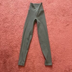 Offline by Aerie Ribbed Olive Green Leggings Legging Size XXS